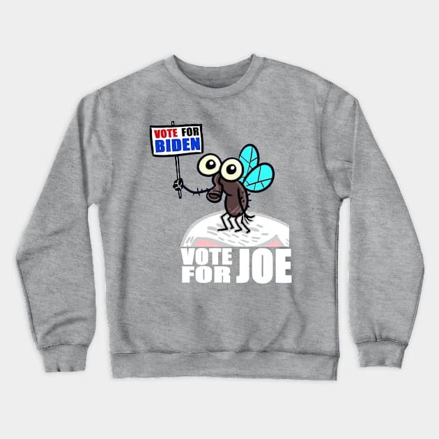 Vote For Joe - Debate Fly - Vote For Biden - Great Gift For The Political Person - Multi Color Logo & White Lettering Crewneck Sweatshirt by RKP'sTees